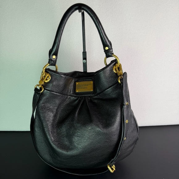 Marc by Marc Jacobs Black Hobo Bag  Gold Hardware and Removable Shoulder Strap - Picture 1 of 13